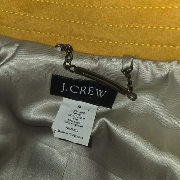 JCrew yellow wool peacoat size medium - Picture 2 of 7